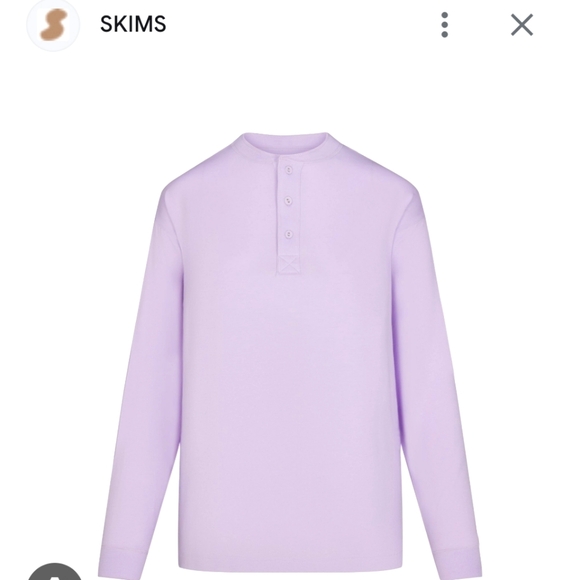 SKIMS Tops - SKIMS NWT Long Sleeved Boyfriend Henley - Lily